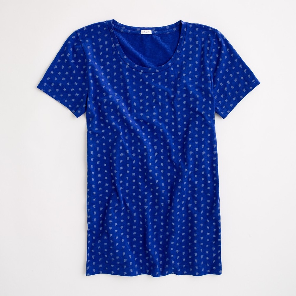 J.crew blue ink dot shirt.